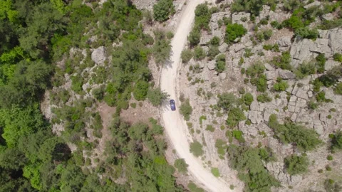 Thassos waterfall road H.265 Stock Footage 230608322