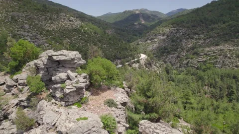 Thassos waterfall road H.265 스톡 동영상 230608936