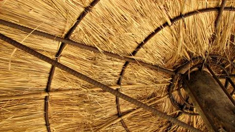 Thatch Ceiling Details Stock Photos