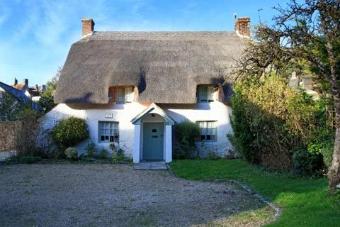 Thatched cottage dorset Stock Photos