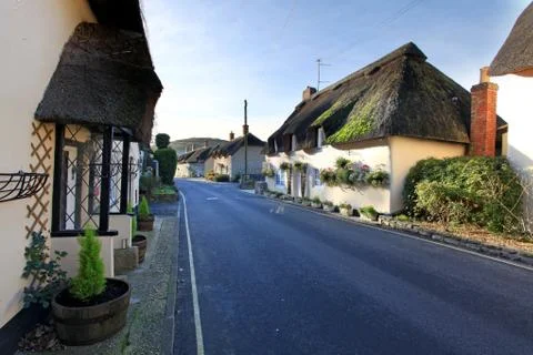 Thatched cottage dorset Stock Photos