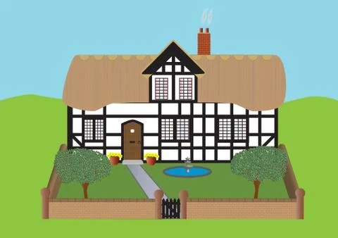 Thatched cottage Stock Illustration