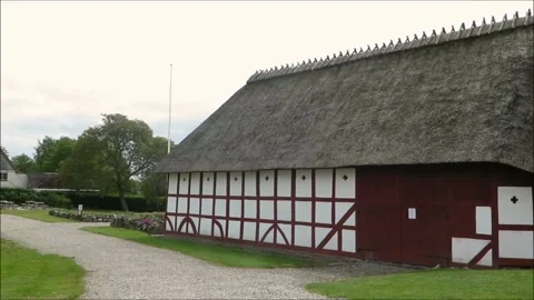 Thatched Farm Building Stock Footage 131081932