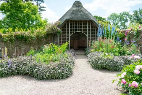Thatched gazebo Stock Photos