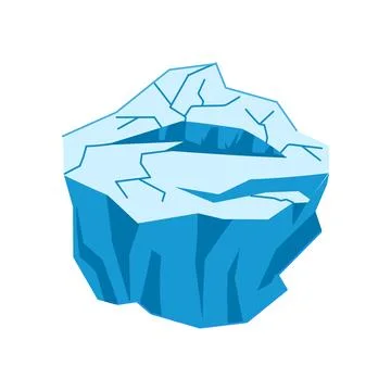 Thaw ice crack cartoon vector illustration Stock Illustration