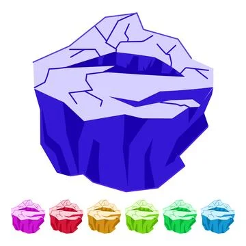 Thaw ice crack vector cartoon graphic Stock Illustration