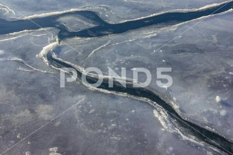 Thaw, ice drift. Stock Photos
