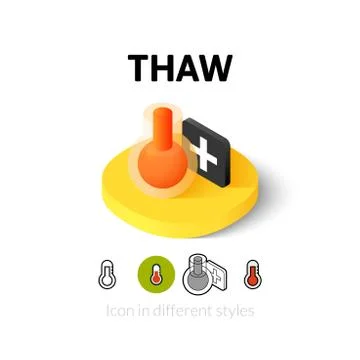 Thaw icon in different style Stock Illustration