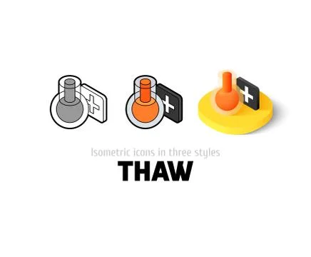 Thaw icon in different style Stock Illustration
