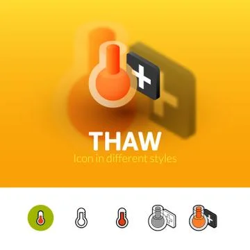 Thaw icon in different style Stock Illustration