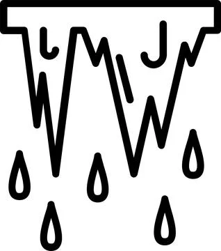 Thaw Line Icon Design Stock Illustration