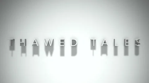 Thawed tales 3D title animation with shadows on a white background Vídeos de archivo 297819317