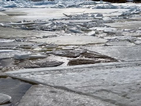 Thawing Ice Patterns Foto stock