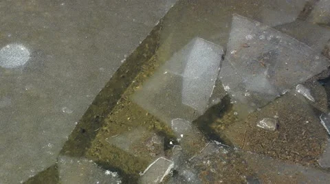Thawing sidewalk ice Video stock 11017074
