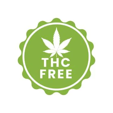 Thc free with cbd leaves Stock Illustration