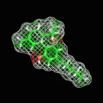 THC molecule Stock Illustration