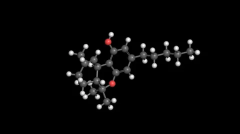 THC molecule rotating Stock Footage 35832302