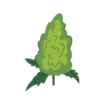 Thc weed bud cartoon vector illustration Stock Illustration