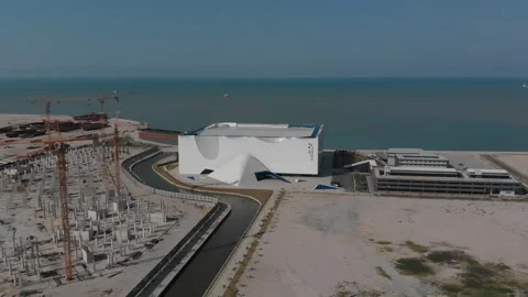 Theater building by the beach. Stock Footage 142725085