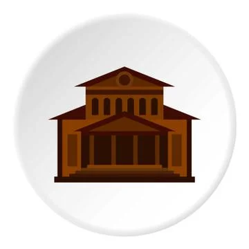 Theater building icon circle Ilustración de archivo