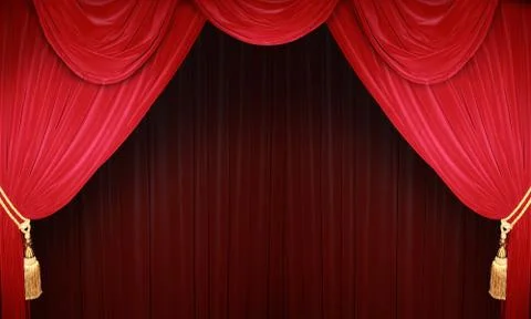 Theater curtains Illustrazione stock