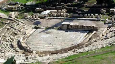 Theater of Dyonisus, Athens, Greece Stock Footage