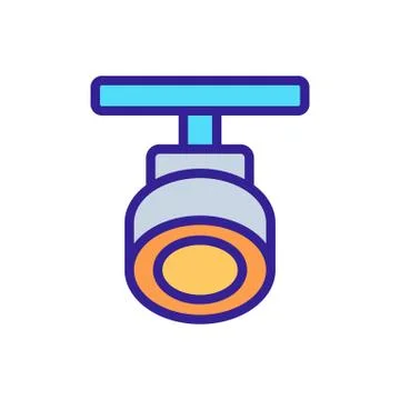 Theater floodlight icon vector outline illustration Stock Illustration