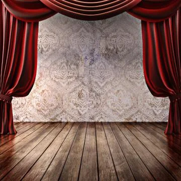 Theater Grunge Background Stock Illustration