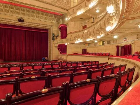 Theater hall before the performance. Stock Photos