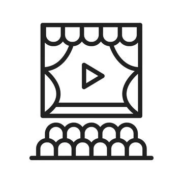 Theater icon image. Stock Illustration