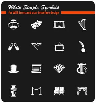 Theater icon set Stock Illustration