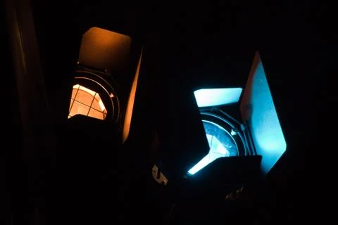 Theater lights orizontal Stock Photos