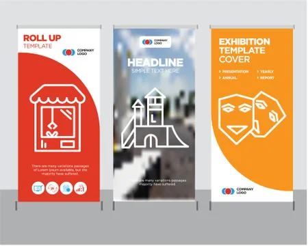 Theater, Playground, Machine roll up Stock Illustration