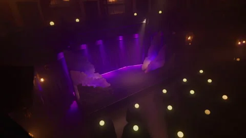 Theater Props and Empty Tables Stock Footage 270484787