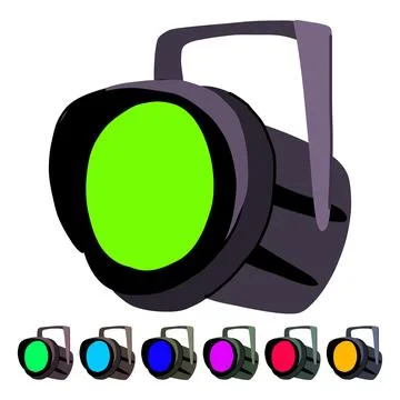 Theater spotlight stage vector cartoon graphic Stock Illustration