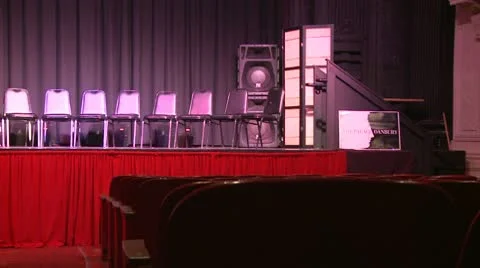Theater stage with empty seats (3 of 3) Stock Footage 10569511