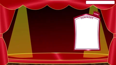 Theater stage Looping streaming background. 1080p Stock Footage 258881382