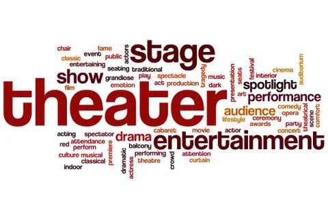Theater word cloud Stock Illustration