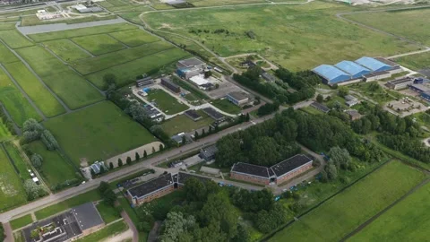 Theather at former millitary airfield base, Valkenburg between Wassenaar Stock Footage 313380587