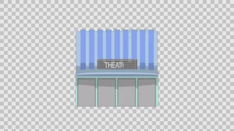 Theatre Building Animation Stockbeeldmateriaal 56725161
