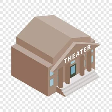 Theatre building isometric icon Ilustración de archivo