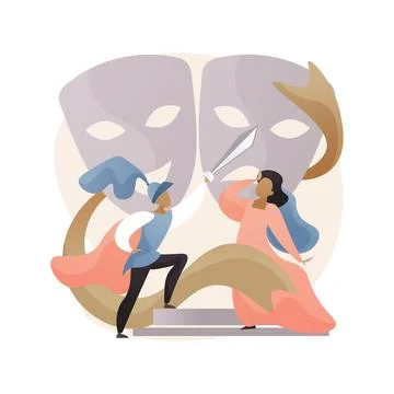 Theatre camp abstract concept vector illustration. Stock Illustration