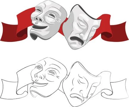 Theatre Masks Stock Illustrations – 3,432 Theatre Masks Stock