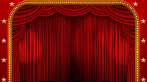 Theatre curtains lights Stock Footage
