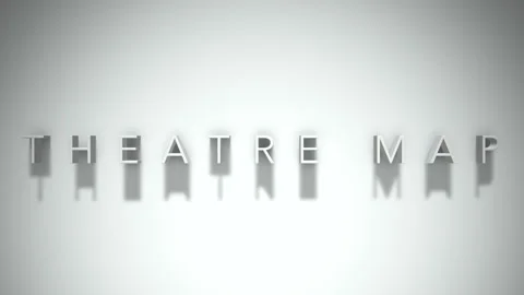 Theatre map 3D title animation with shadows on a white background Stock Footage 297798497