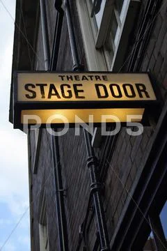 Theatre stage door Stock Photos