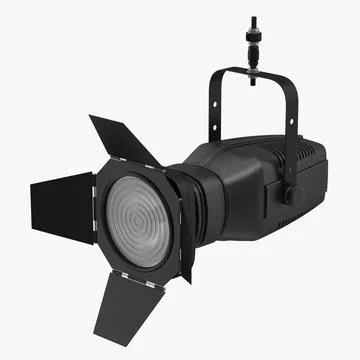 Theatre Stage Light 01 White Collection 3D Model