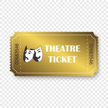 Theatre ticket. Vector illustration Illustrazione stock