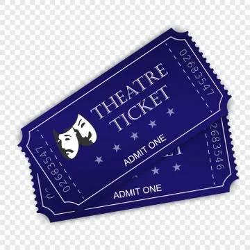 Theatre ticket. Vector illustration Illustrazione stock