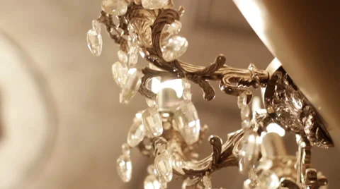 The theatre's interior. The wall lamp in the shape of a candle. A sconce. Stock Footage 63451862